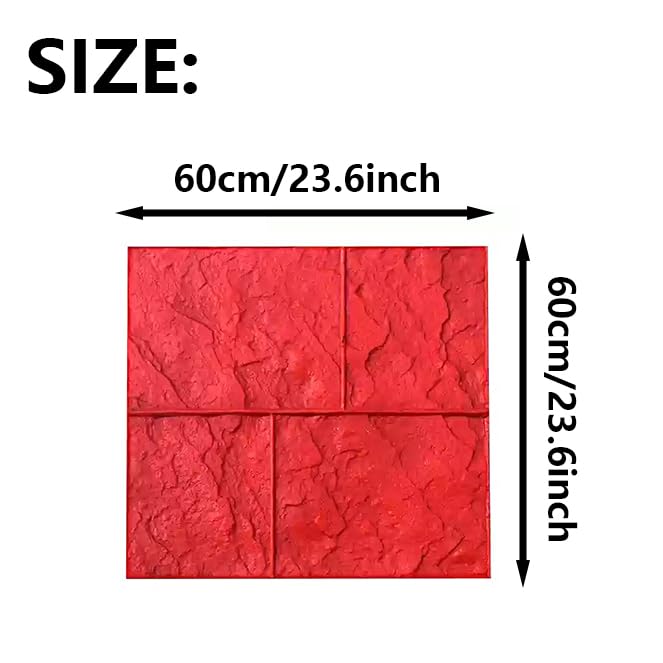 Tapis de texture polyuréthane à empreinte unique brique pour sol et allée de parc