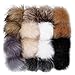 Produktbild Kunstfell Bommel Pompon für Mützen und Beanies, Fake Fur Pom Pom DIY mit Gummiband für Strickmütze Schals Tasche Schlüsselbund Zubehör, Winter Fellbommel 16 Stück