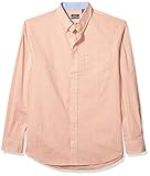 IZOD Men's Performance Comfort Longsleeve Gingham Button Down Shirt, Papaya Punch Bt, 3X-Large Tall