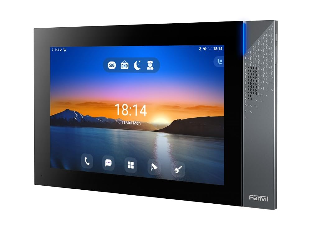 fanvil i57A système vidéophone 25,6 cm (10.1") Acier inoxydable, Noir