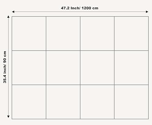 Vista 18 de Tablero de anuncios de fieltro azul de 47 x 35 pulgadas, alternativa de tablero de anuncios de corcho grande para oficina, hogar y aula, azulejos