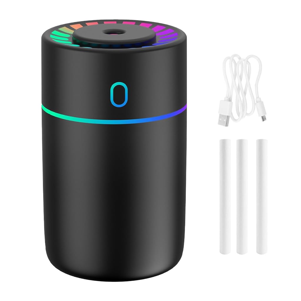 STHIRA® 230ml Car Humidifier, Car Humidifier Diffuser, 2 Mist Modes with Colourful Lights-image-35