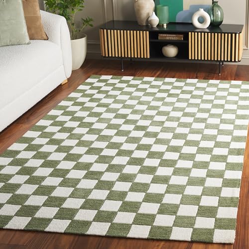 Image of Hand Tufted Wool Carpets Anti Shedding Rug Modern Carpets for Living Room Size 6x8 Feet