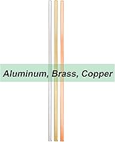 Vista 2 de ABBECIAO Pulsera delgada de cobre macizo, acabado para estampado y grabado de metal, 1/8" x 6"- 14ga. Paquete de 6