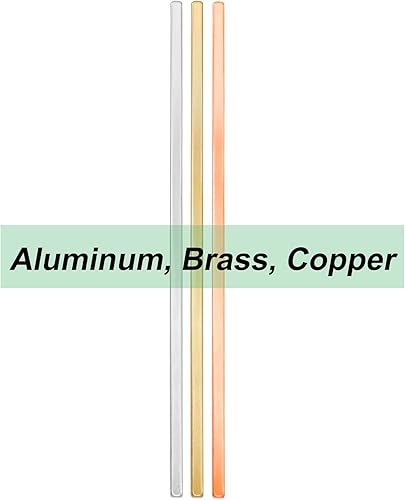 Miniatura 2 de ABBECIAO Pulsera delgada de cobre macizo, acabado para estampado y grabado de metal, 18" x 6"- 14ga. Paquete de 6