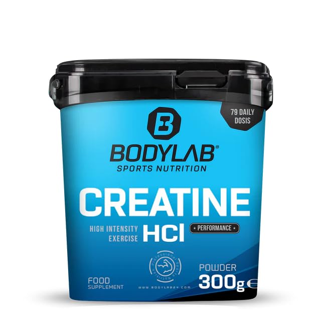 Bodylab24 Creatine HCl Powder 300g reines Kreatin-Hydrochorid liefert 3 g reines Kreatin* je Tagesdosierung sehr gute Löslichkeit
