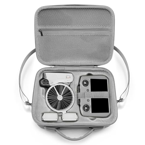 Veftsvy Bolsa de Transporte para dji Flip, Estuche de Flip Drone y Otros Accesorios, Bolso de Hombro portátil de Cuero PU Puede organizar RC2 / RC-N3 Remoto
