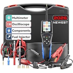 Automotive Power Circuit Probe Tester Kit VDIAGTOOL V500, 9-30V Car Electric Circuit Tester, Short/Open Circuit Finder, Oscilloscope/Multimeter/Injector/Relay Tester, Component/Fuse/Trailer/AC/DC Test