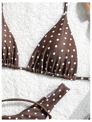 Bikini triangle dos nu marron pour sublimer les silhouettes XS - 3