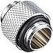 Bitspower G1/4" 10mm Male to Male Fitting, Silver Shining