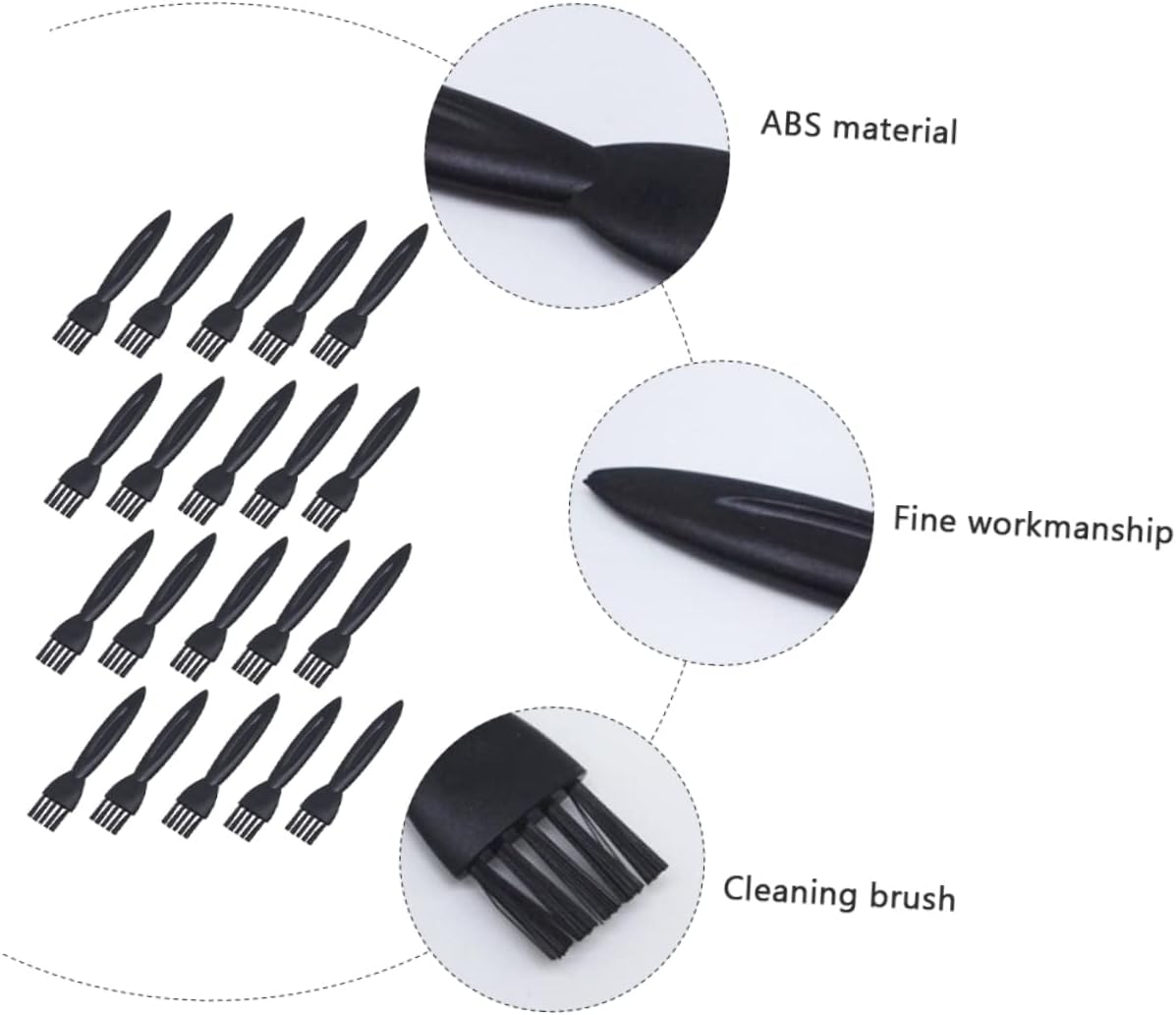 Ipetboom 100pcs Small Razor Cleaning Brush Durable Hair Brush for Electric Shaver Trimmer Lightweight Non-Slip Handle for Easy Cleaning of Reach Areas