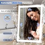 24"x 32" LED Mirror for Bathroom, Front and Backlit Controlled Separately LED Smart Mirror, Wall LED Vanity Mirror with Lights, Stepless Dimmable, Anti Fog, Memory LED Bathroom Mirror(UL ETL) - Image 5