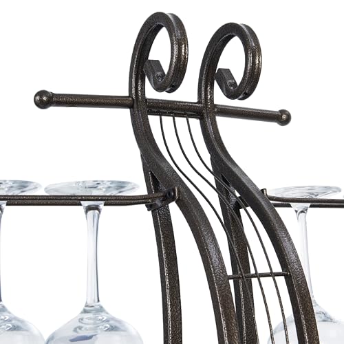 Soporte para botellas de vino de metal FocusOnHome miniatura 4