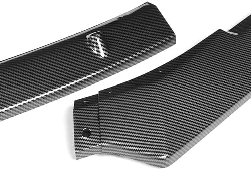 3 Pieces Front Bumper Lip Spoiler Splitter Side Body Kit Trim Protection Compatible with 2010-2013 Volkswagen Golf MK6 GTI Model, 2011 2012 (Painted Carbon Style)