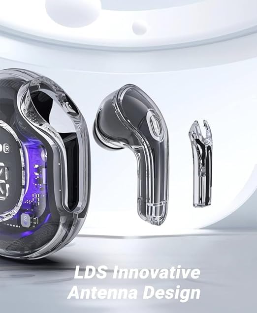 Image of Ultrapods in-Ear Wireless Earbuds, Ultrapods max TWS Bluetooth Earphones with Charging Case and LED Digital Display, Microphone, Works with iPhone Android and Bluetooth Devices (Black)