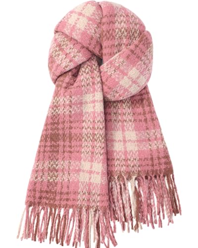 DOFOWORK Scarf for Women - Winter Womens Scarves for Cold Weather, Soft Tassel Wrap Blanket Scarf