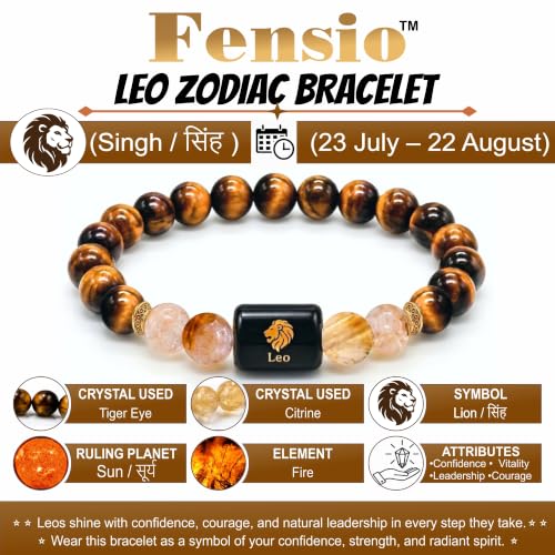 Fensio Leo Zodiac Crystal Bracelet - Image 3
