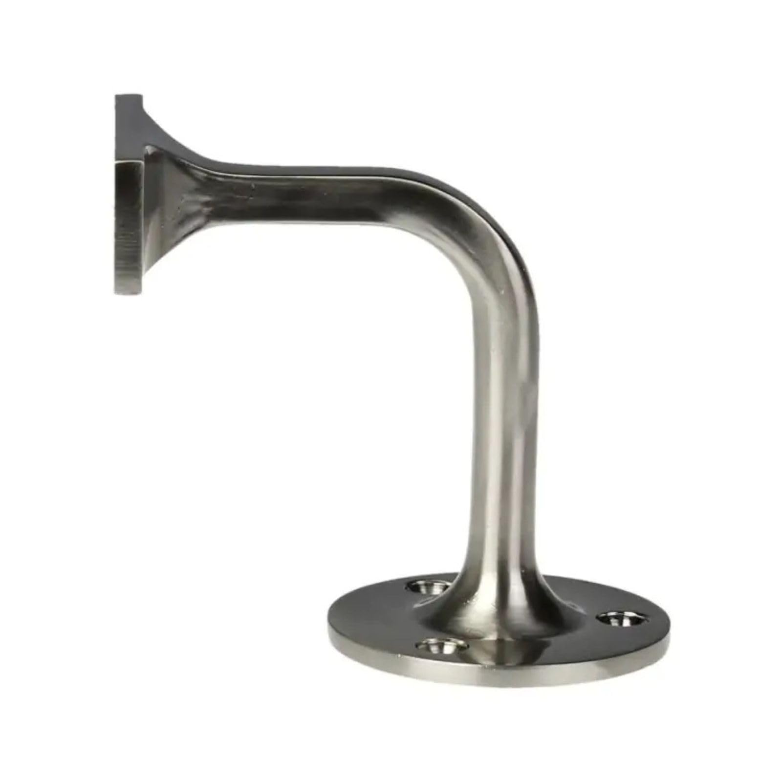 Jackson Woodturners Nickel Brushed Wall Bracket – Handrail Support For Staircases, Banisters & Railings