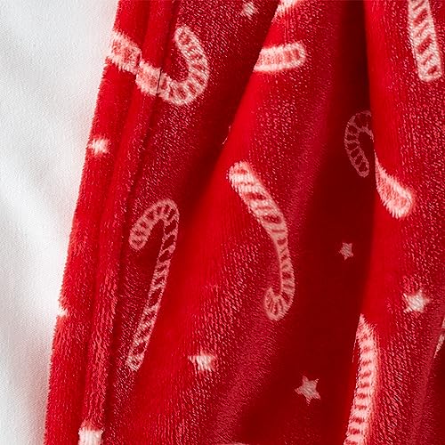Catherine Lansfield Weihnachtsdecke aus Fleece, 130 x 170 cm, Rot/Weiß – Ansicht 2