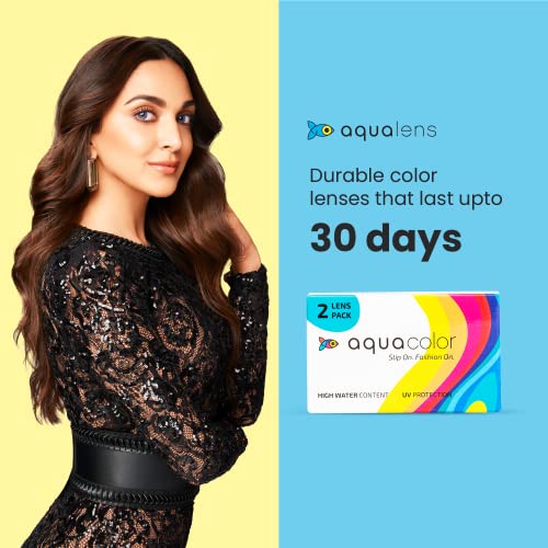 Aquacolor Monthly Disposable Colored Lenses with 0 Power - Mystery Hazel - (2 Lens/Box) - Image 2