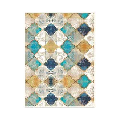 Tapis géométrique américain vintage au design ethnique et finitions soignées