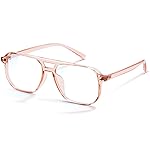 livho Vintage Aviator Blue Light Blocking Glasses, Fashion Oversized Frames with UV Protection Coating, Unisex Design