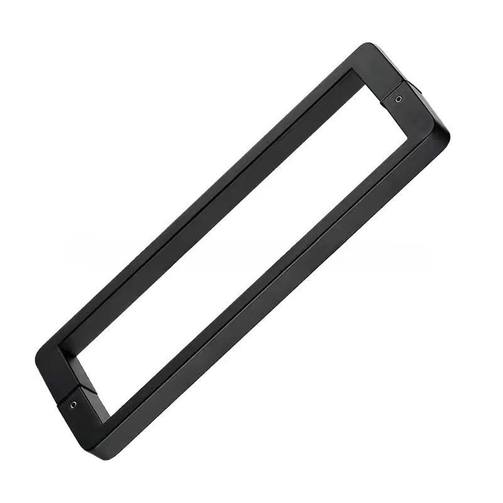 Poignée de douche double face carrée noire pour porte en verre de bain