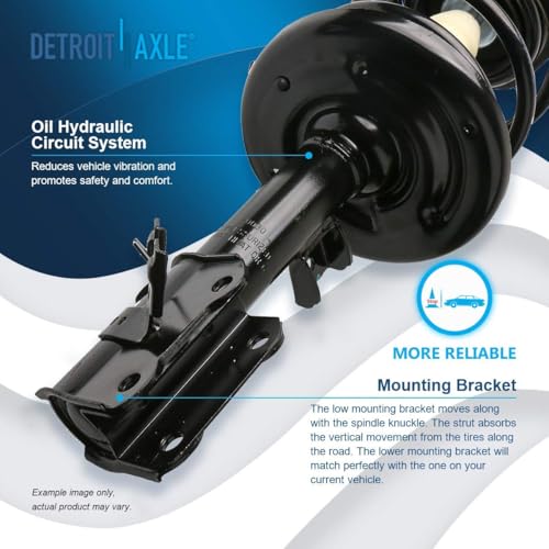 Image of Detroit Axle - 8pc Struts Kit for 2007 2008 2009 2010 2011 2012 2013 Nissan Altima, 2 Front Struts Coil Spring 2 Rear Shock Absorbers 4 Front and Rear Sway Bars Replacement Suspension