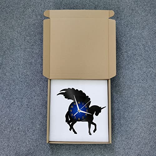 Horloge murale licorne en vinyle idée cadeau créatif pour salon ou anniversaire - 7