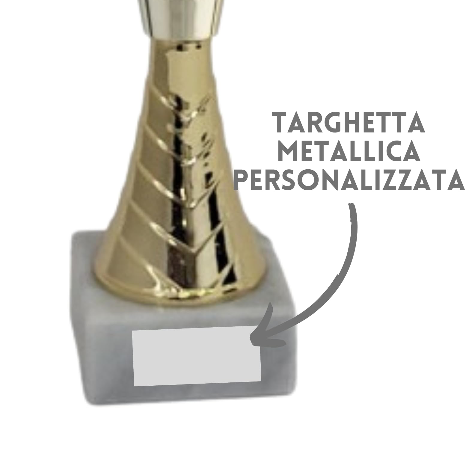 Tris Premiazioni Personalizzate 36-34 - 31 cm Coppa Trofeo con Targhetta Inclusa Trofei e Coppe Varie Misure per Sport, Calcio, Basket, Volley, Eventi Sportivi Fantacalcio 12.969