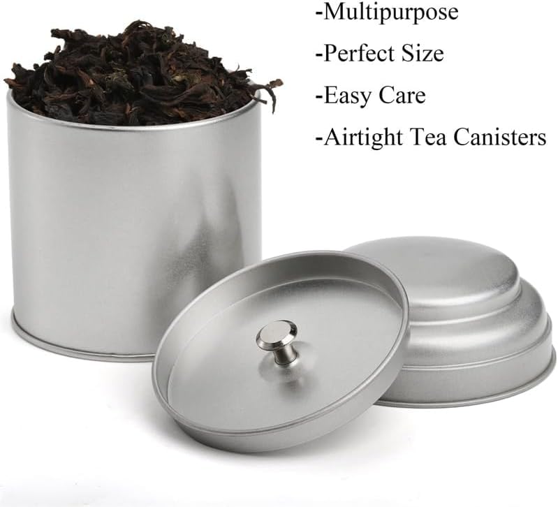 Amazon｜ティー缶キャニスター 密封ダブル蓋付き 8オンス 6個