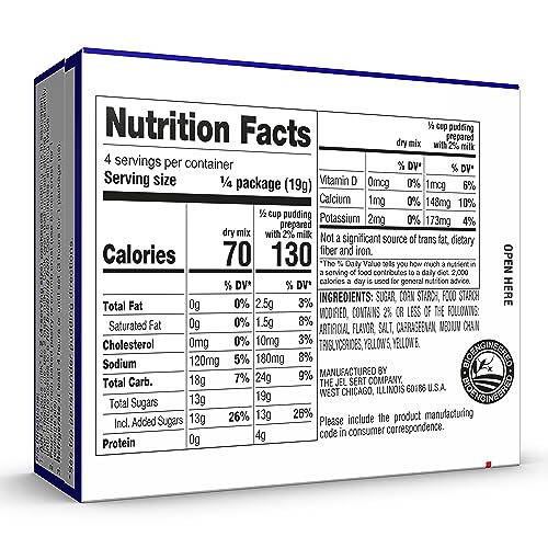 My-T-Fine Pudding Dessert Mix, Vanilla, Fat Free, 2.75 Oz, Pack of 12