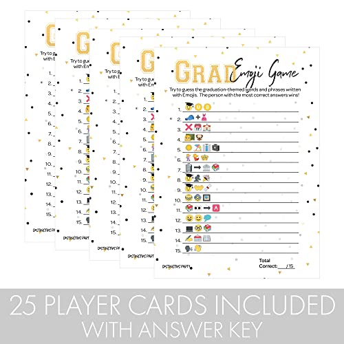 Distinctivs Graduation Party Emoji Game - 25 Players #TOP2