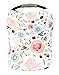 Premium Soft, Stretchy, and Spacious 4 in 1 Multi-Use Cover for Nursing, Baby Car Seat, Stroller, Scarf, and Shopping Cart - Best Gifts by Pobibaby (Beauty)