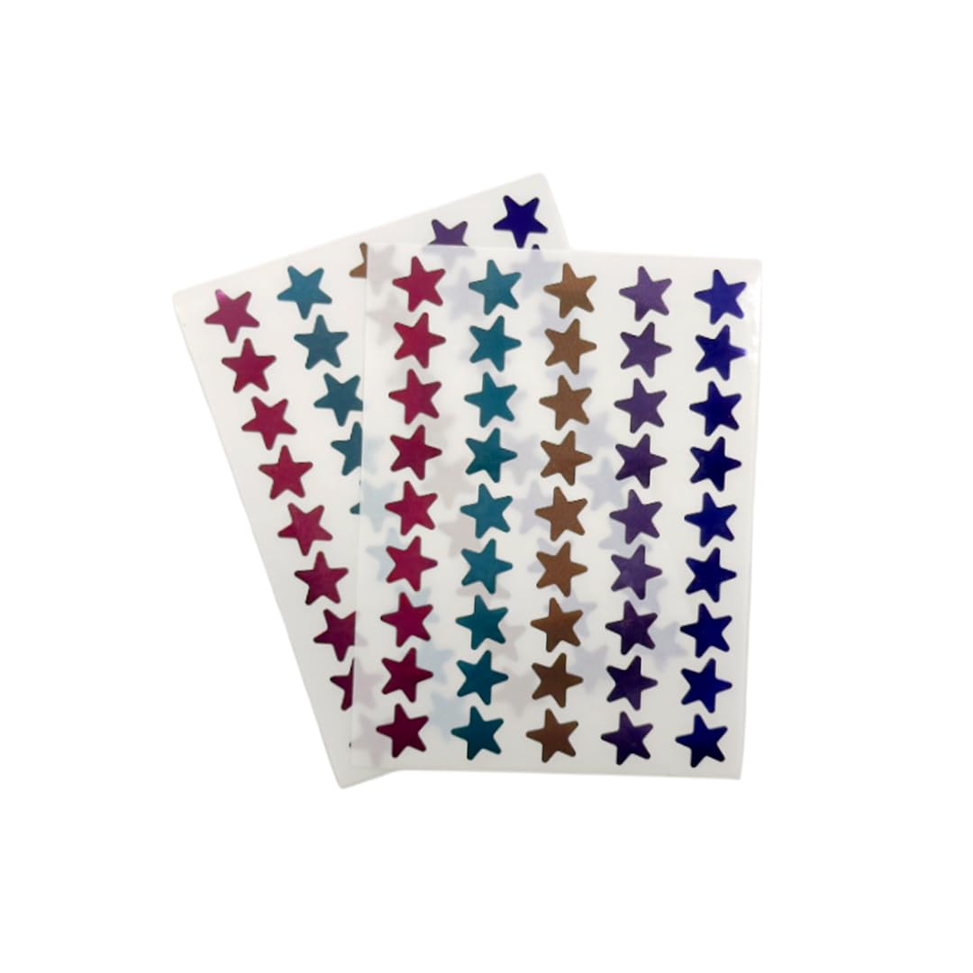 Pack of 90 Assorted Fashion Colours 15mm Self-Adhesive Shiny Stars