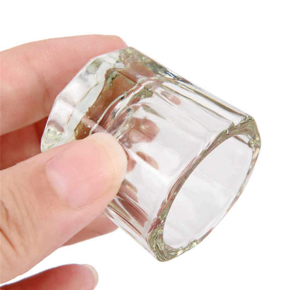 3 Ct. Glass Mixing Dish Dappen Mix Eyebrow Eyelash Manicure Tint Hair Dye Salon by Gold Cosmetics & Supplies