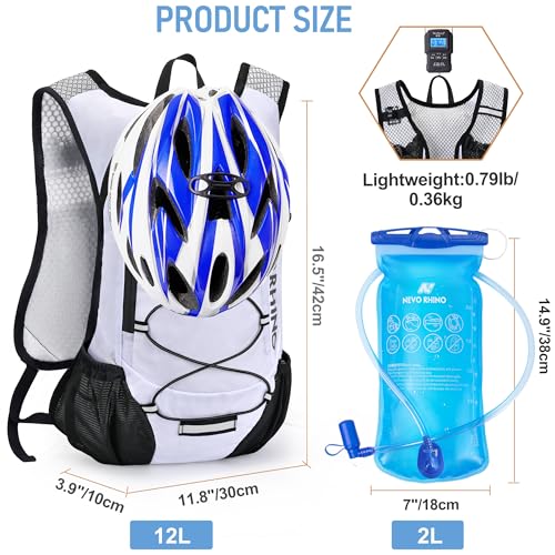 Image of Lightweight Hydration Backpack, Running Backpack with 2L Water Bladder, Hydro Water Daypack for Cycling Hiking Rave for Men Women