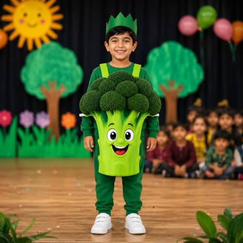 Image of Raj Costume Kids Fruit & Vegetable Fancy Dress Costume | Soft Felt Fruit and Vegetable Cutout Costume for Boys & Girls | School Annual Function