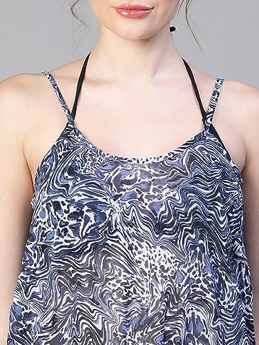 Image of oxolloxo Women Printed Flared Beachwear Dress