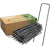 Gardengloss® Grondankers Van Niet-Verzinkt Staal (100 Stuks) – Stabiele Grondankers Voor Onkruidvlies, Tuinvlies…