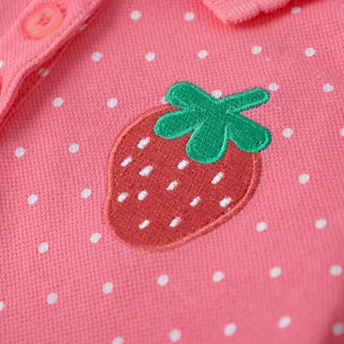 Image of HILEELANG Girls Polo Dress Cotton Short Sleeve Summer Casual School Uniform Dress for Toddler Little Girls 2-8 Years