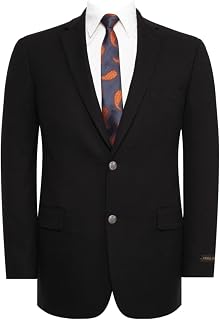 Men's Blazer Classic Fit Stretch Suit Jacket Big & Tall | 2-Button Design Suitable for Office Wear, Business Casual, Weddings, Parties, Dinners and Formal Occasions