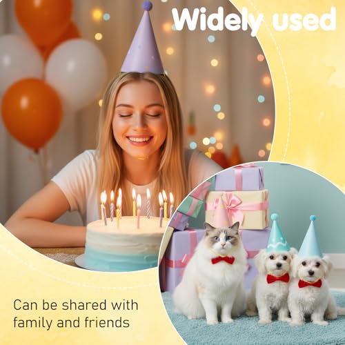 Tucnoeu 6pcs Partyhüte für Kuscheltiere, Kleine Party hüte Kuscheltiere, Perfekt für Geburtstagsfeiern