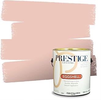 PRESTIGE Paints Interior Paint and Primer In One, 1-Gallon, Eggshell, Comparable Match of Benjamin Moore* Sweet Romance*