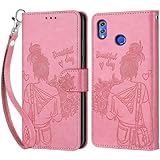 Cover Compatibile con Huawei Honor 8X / View 10 Lite / V10 Lite, Premium Pelle PU Portafoglio Flip Libro Custodia per Huawei Honor 8X [Protezione Completa] - Rosa