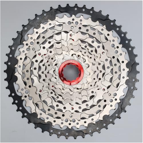 goucrro Bike Cassette 9-Speed Cassette 11-32T, 11-36T, 11-40T, 11-42T, 11-46T, 11-50T Bicycle Cassettes & Freewheels Fit Mountain Bike, Road Bicycle