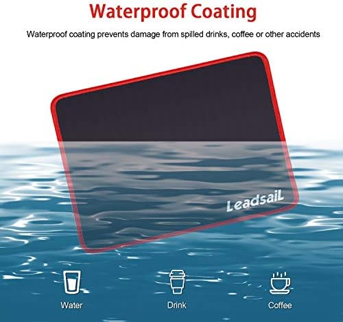 LeadsaiL Mouse Mat 270 x 210 x 3mm Gaming Mouse Pad, Non-slip Rubber base, Waterproof Surface, Durable Stitched Edges Mousepads, Compatible with Laser and Optical Mice for Gaming, Office Working