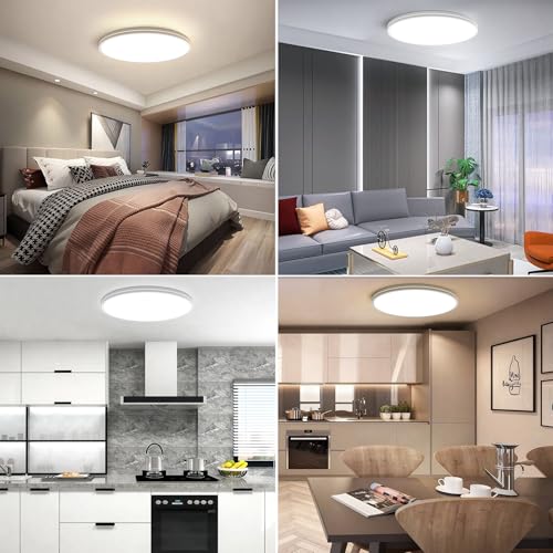 44W Deckenlampe LED Deckenleuchte Ø37cm - Smart RGBIC Deckenlampen Dimmbar mit Fernbedienung - Deckenlampe mit Tageslicht-Nachbildung für die perfekte Atmosphäre in Wohn- und Schlafzimmer