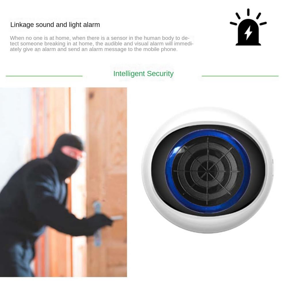 Sensor Inteligente de Presencia Zigbee Sensor de Movimiento Humano VinculacióN Inteligente con Alarma de Sirena de Luz para Inteligente en el Hogar