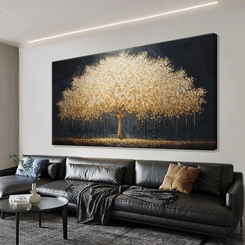 Tsomzxng Canvas Wall Art Decor Gold Tree Of Life Abstract Wall Decor Artwork Canvas Prints Painting Gold Tree Wall Art Pictures For Bedroom Dining Room Home Office Artwork 20